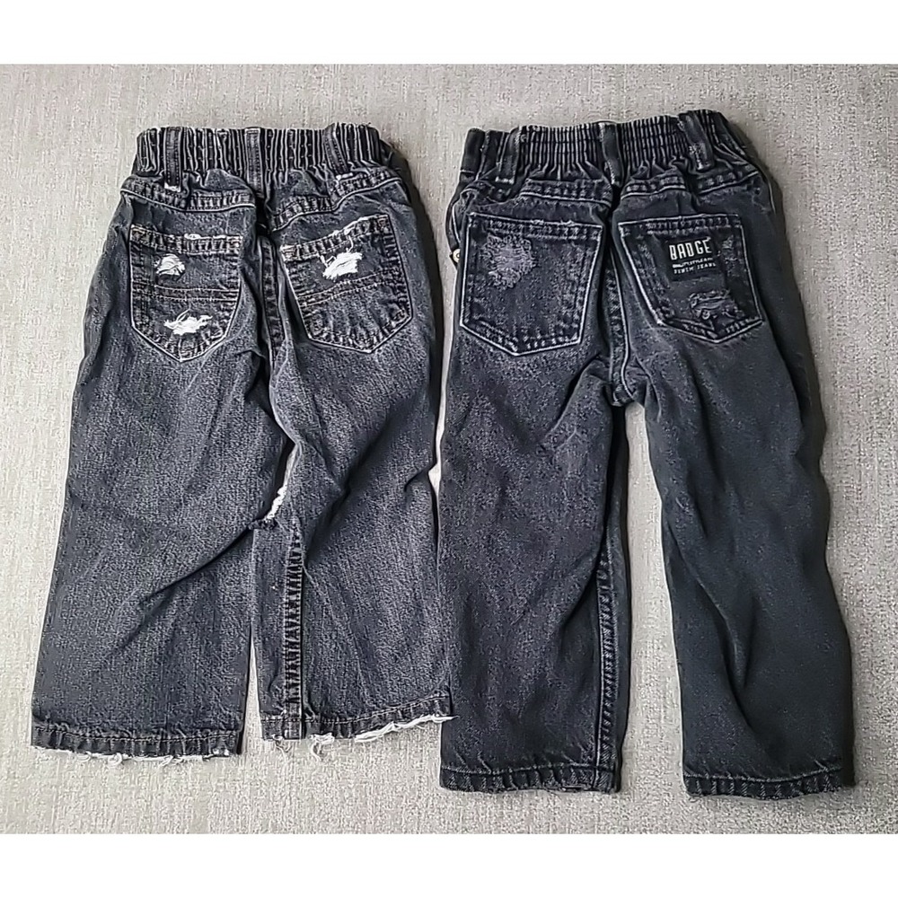 5 Pairs of Girls 2T Denim Jeans Black & Blue Old Navy Arizona Badge Childrens Pl - Picture 9 of 13